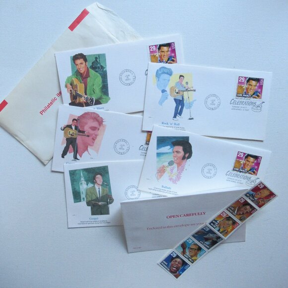 Elvis Presley, 1st Day Stamp Collectible lot, envelopes, postcard, Vintage 93 - Picture 4 of 13